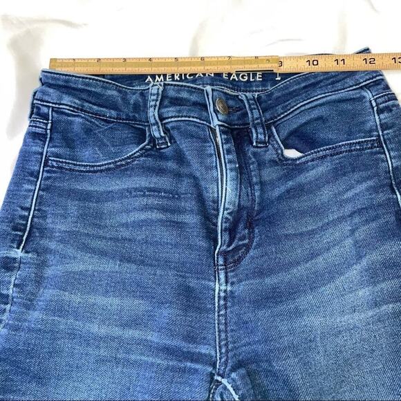 American Eagle jeans Super High rise jeggings medium was SZ 2 Super stretch - Picture 6 of 14